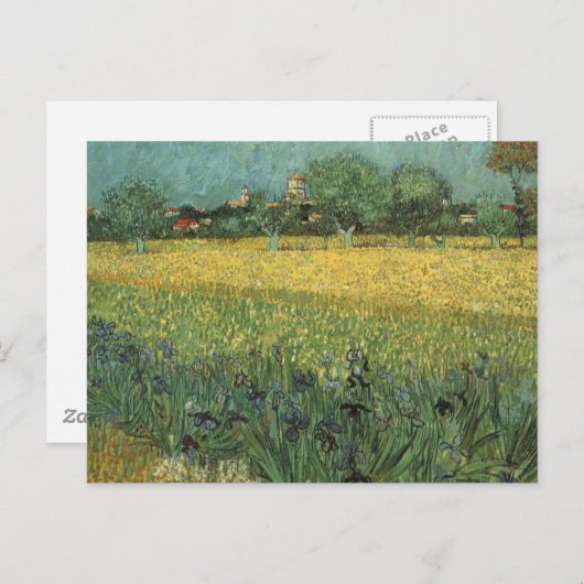 Uitzicht van Arles met Irises Briefkaart (Voorkant / Achterkant)