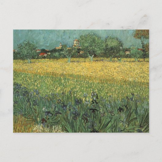 Uitzicht van Arles met Irises Briefkaart (Voorkant)