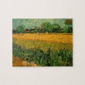 Uitzicht van Arles met Irises door Vincent van Gog Legpuzzel (Horizontaal)