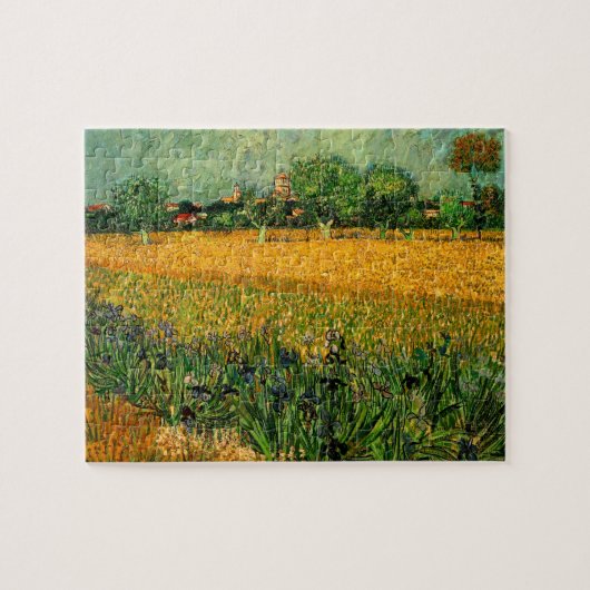 Uitzicht van Arles met Irises door Vincent van Gog Legpuzzel (Horizontaal)