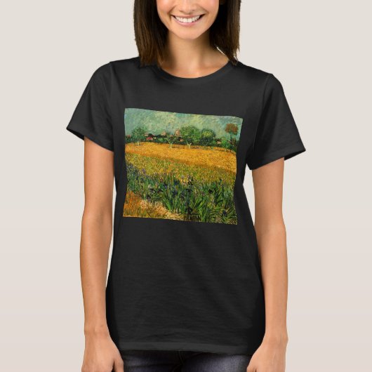 Uitzicht van Arles met Irises door Vincent van Gog T-shirt (Voorkant)