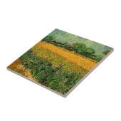 Uitzicht van Arles met Irises door Vincent van Gog Tegeltje (Zijkant)