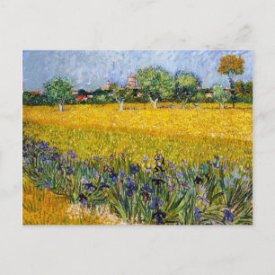 Uitzicht van Arles met verf van Irises Vincent van Briefkaart