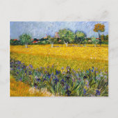 Uitzicht van Arles met verf van Irises Vincent van Briefkaart (Voorkant)