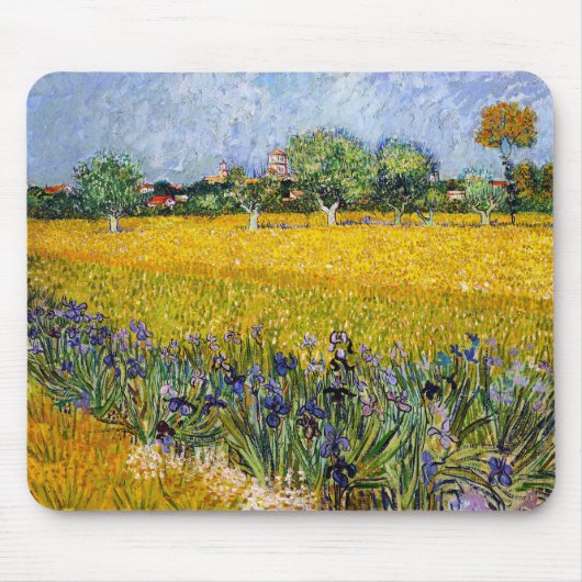 Uitzicht van Arles met verf van Irises Vincent van Muismat (Voorkant)
