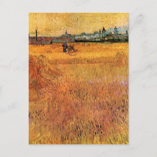 Uitzicht van Arles uit de Wheat Fields van Van Gog Briefkaart (Voorkant)