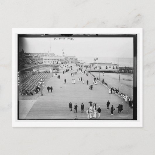 Uitzicht van Asbury Park NJ c1910 Briefkaart (Voorkant)