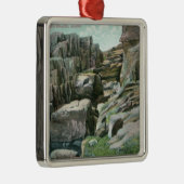 Uitzicht van Ascending Giant Rock Steps in Rockfac Metalen Ornament (Rechts)