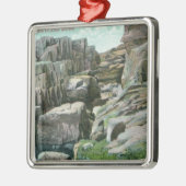 Uitzicht van Ascending Giant Rock Steps in Rockfac Metalen Ornament (Links)