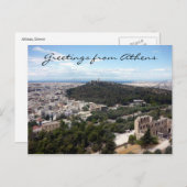 uitzicht van athene briefkaart (Voorkant / Achterkant)