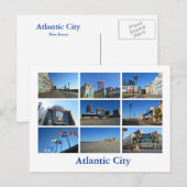 Uitzicht van Atlantic City Briefkaart (Voorkant / Achterkant)