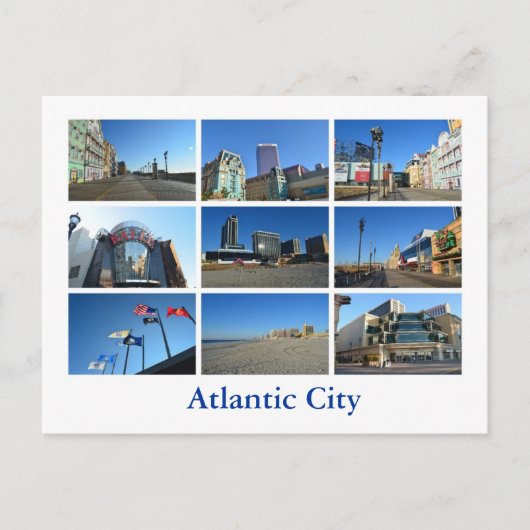 Uitzicht van Atlantic City Briefkaart (Voorkant)