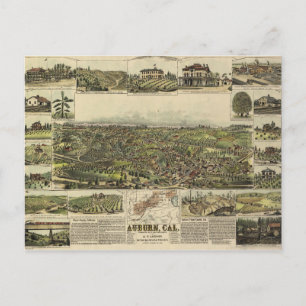 Uitzicht van Auburn, Californië (1887) Briefkaart