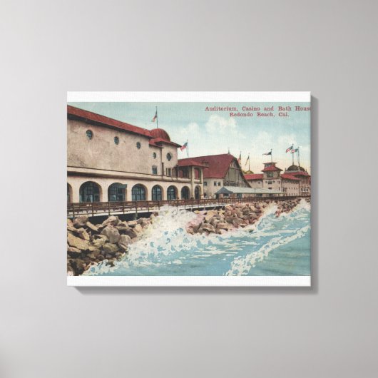 Uitzicht van Auditorium, Casino en Bath House Canvas Afdruk (Voorkant)