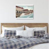 Uitzicht van Auditorium, Casino en Bath House Canvas Afdruk (Insitu (Slaapkamer))