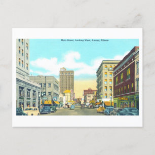 Uitzicht van Aurora, Illinois Briefkaart
