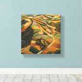 Uitzicht van Autumnal Farmland Canvas Afdruk (Insitu (Houten vloer))