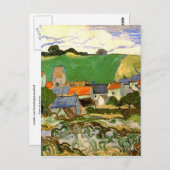 Uitzicht van Auvers (F799) Van Gogh Fine Art Briefkaart (Voorkant / Achterkant)