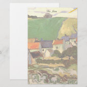 Uitzicht van Auvers Vincent van Gogh. Briefpapier (Voorkant / Achterkant)