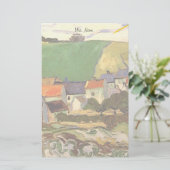 Uitzicht van Auvers Vincent van Gogh. Briefpapier (Staand voorkant)