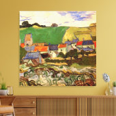 Uitzicht van Auvers Vincent van Gogh. Canvas Afdruk (Insitu (Woonkamer))