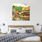 Uitzicht van Auvers Vincent van Gogh. Canvas Afdruk (Insitu (Slaapkamer))