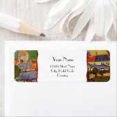 Uitzicht van Auvers Vincent van Gogh. Etiket (Insitu)