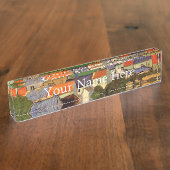 Uitzicht van Auvers Vincent van Gogh. Naambordje (Zijkant)