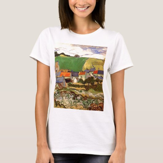 Uitzicht van Auvers Vincent van Gogh T-shirt (Voorkant)