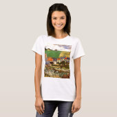Uitzicht van Auvers Vincent van Gogh T-shirt (Voorkant volledig)
