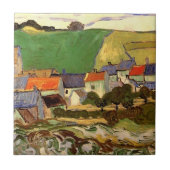 Uitzicht van Auvers Vincent van Gogh. Tegeltje (Voorkant)