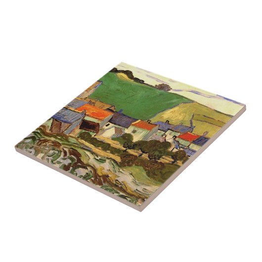 Uitzicht van Auvers Vincent van Gogh. Tegeltje (Zijkant)
