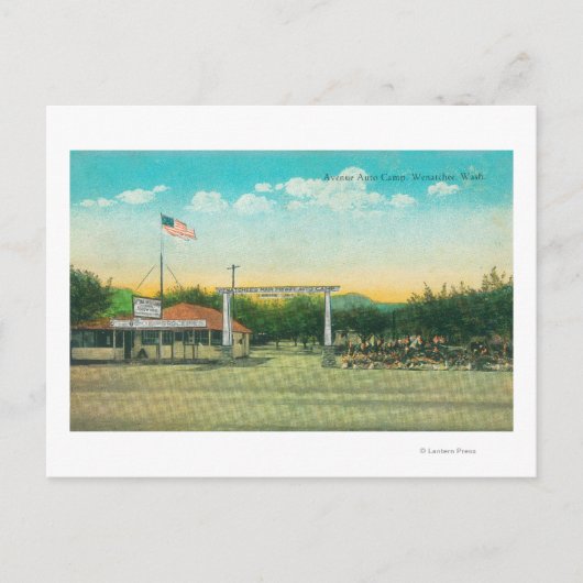 Uitzicht van Avenue Auto Camp Entrance Briefkaart (Voorkant)