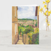 Uitzicht van Bad II het Wenskaart van de Waterverf Kaart (Gele Bloem)