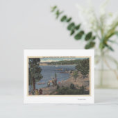 Uitzicht van badpunt briefkaart (Staand voorkant)