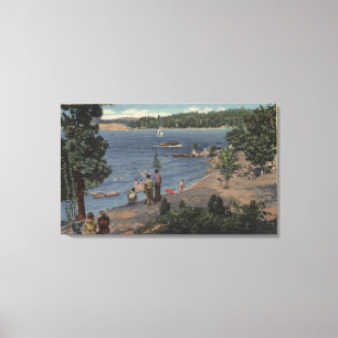 Uitzicht van badpunt canvas afdruk