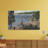 Uitzicht van badpunt canvas afdruk (Insitu (Woonkamer))