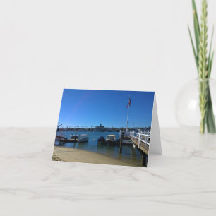 Uitzicht van Balboa Island, Newport Beach, Califor Bedankkaart