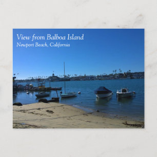 Uitzicht van Balboa Island, Newport Beach, Califor Briefkaart