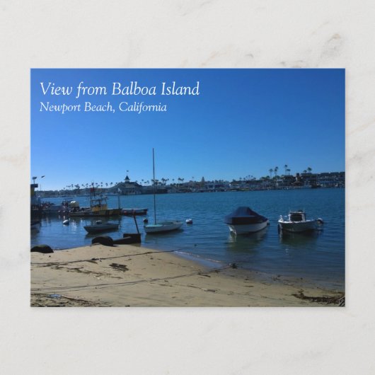 Uitzicht van Balboa Island, Newport Beach, Califor Briefkaart (Voorkant)