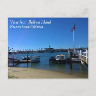 Uitzicht van Balboa Island, Newport Beach, Califor Briefkaart