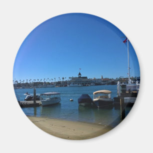 Uitzicht van Balboa Island, Newport Beach, Califor Magneet
