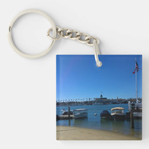 Uitzicht van Balboa Island, Newport Beach, Califor Sleutelhanger