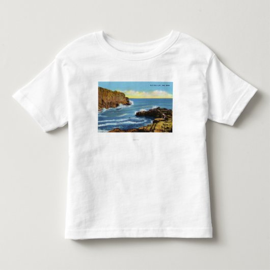 Uitzicht van Bald Head Cliff bij York Beach Kinder Shirts (Voorkant)