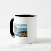 Uitzicht van Bald Head Cliff bij York Beach Mok (Voorkant links)