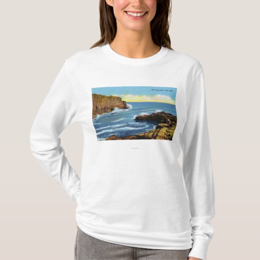 Uitzicht van Bald Head Cliff bij York Beach T-shirt (Voorkant)