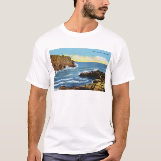 Uitzicht van Bald Head Cliff bij York Beach T-shirt (Voorkant)