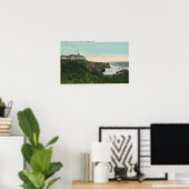 Uitzicht van Bald Head Cliff & Exterior of Cliff H Poster (Thuiskantoor)