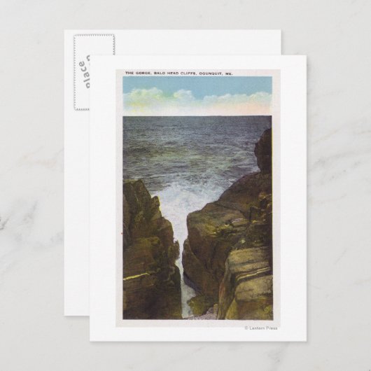 Uitzicht van Bald Head Cliffs, de Gorge Briefkaart (Voorkant / Achterkant)