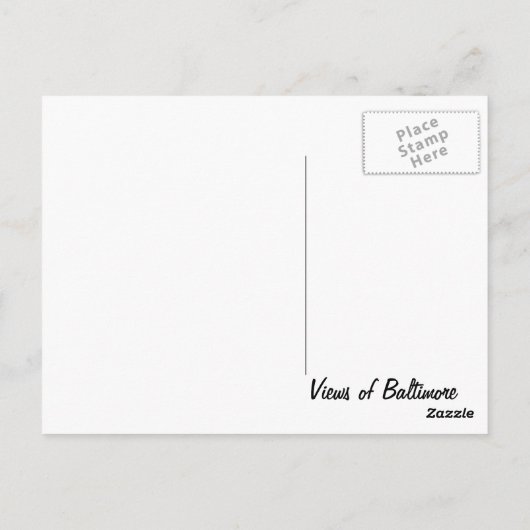 Uitzicht van Baltimore Briefkaart (Achterkant)